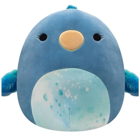 SQUISHMALLOWS 11” Rare Blue Parrot Zipp Collectible Hang and Bottom Tags NWT - Picture 1 of 1
